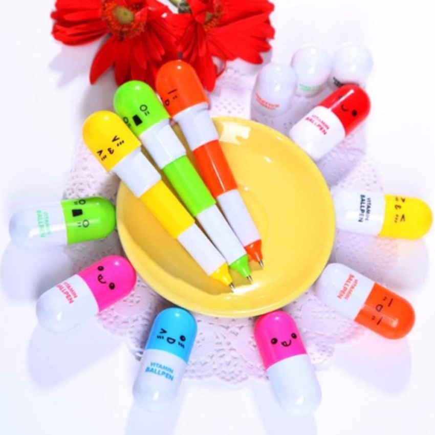 Combo 05 bút bi vitamin dễ thương