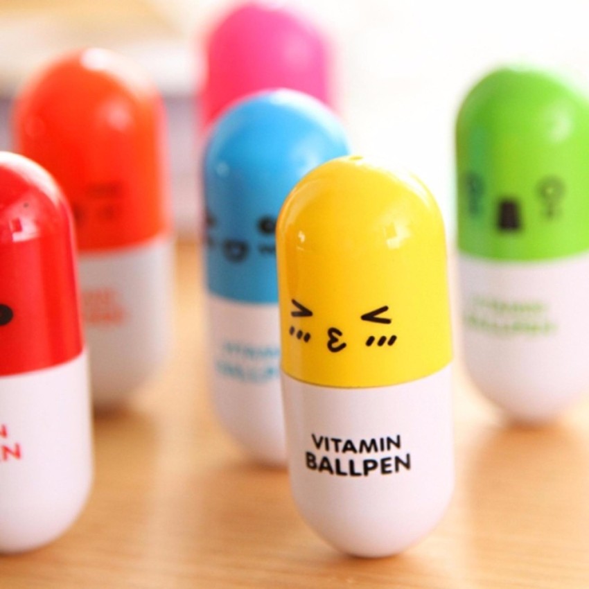 Combo 05 Bút Bi Vitamin Dễ Thương