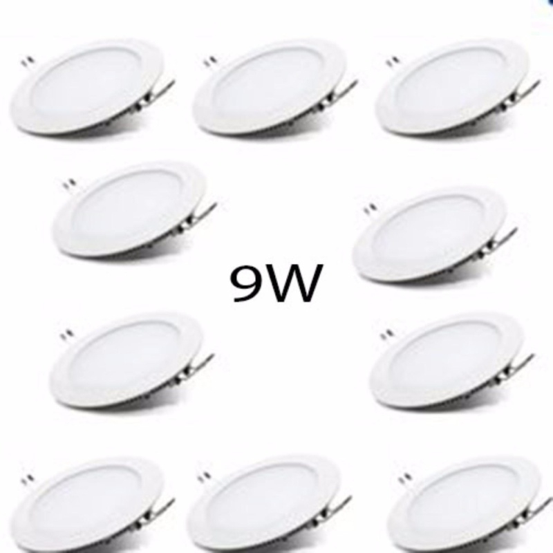 Combo 10 đèn led LED âm trần 9W siêu mỏng - BH 1 năm