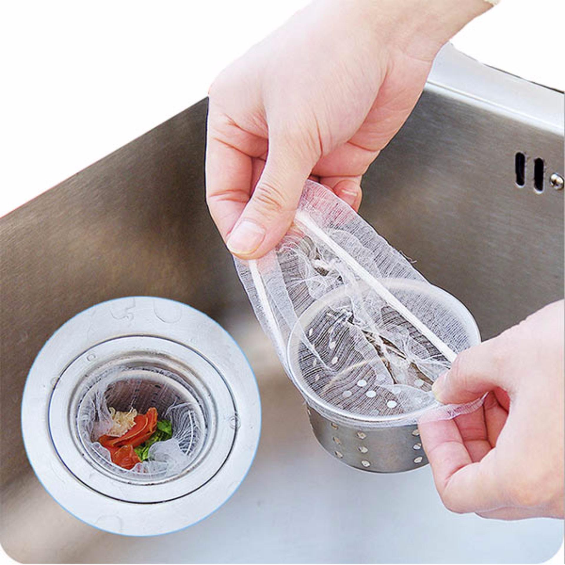Combo 100 túi lưới lọc rác bồn rửa chén - giadungtienloi