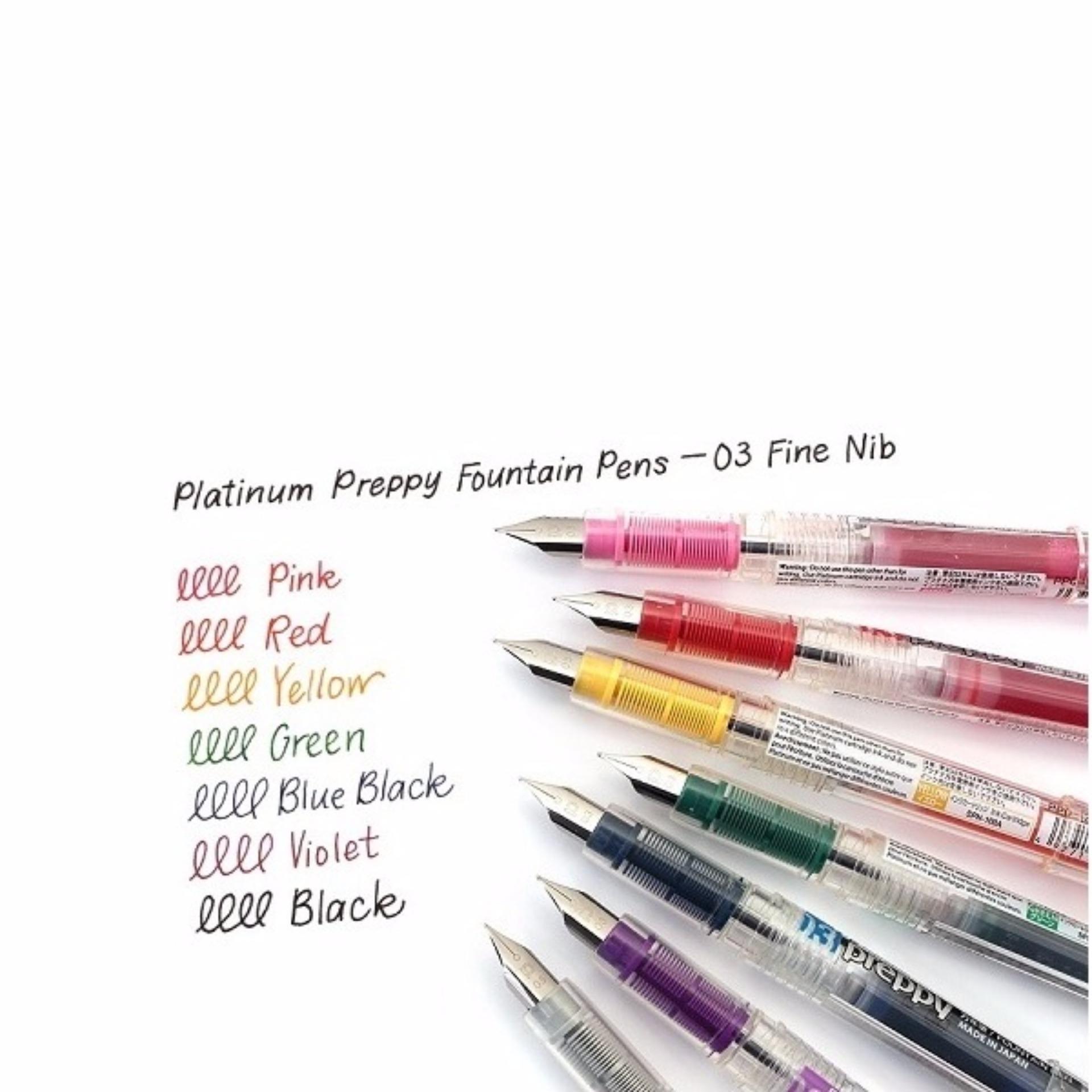 Combo 2 bút máy Preppy + 8 ống mực Platinum ( cỡ 03)