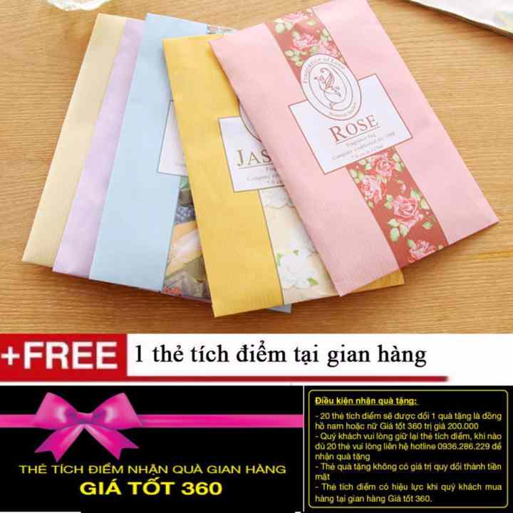 Combo 2 túi thơm nhiều mùi treo phòng + Tặng kèm 1 thẻ tích điểm tại gian hàng Giá tốt 360