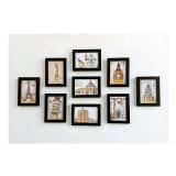 Combo 9 khung hình treo tường khổ 13.5cm x 18.5cm (Đen) - BH 3 tháng