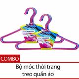 Bộ 14 móc bằng thép bọc nhựa nhiều màu