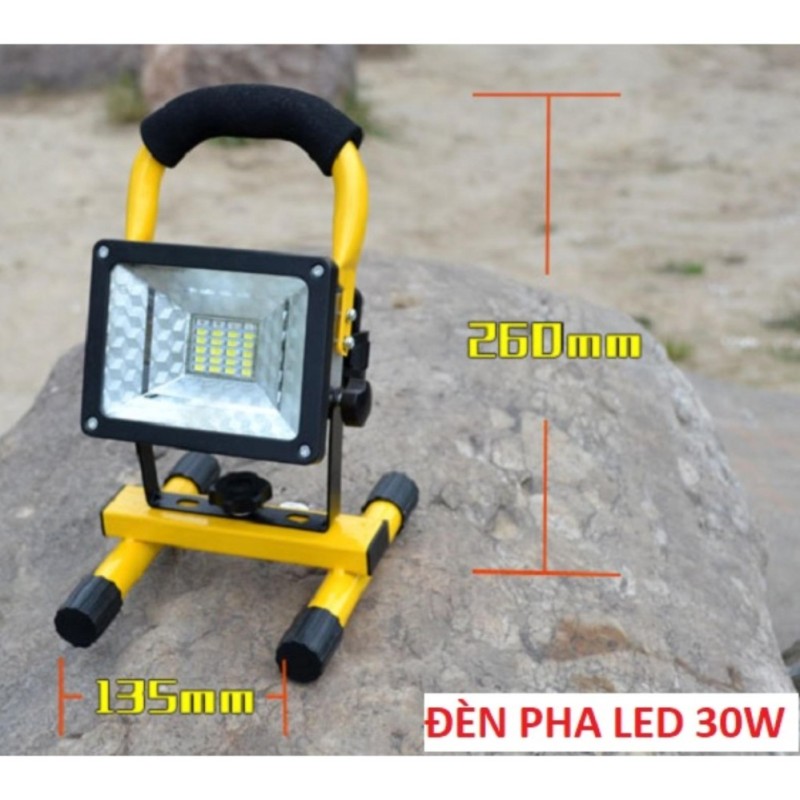 Bảng giá Đèn pha LED đa năng siêu tiết kiệm điện 30W chống nước IP65 (không kèm pin) - Hàng nhập khẩu