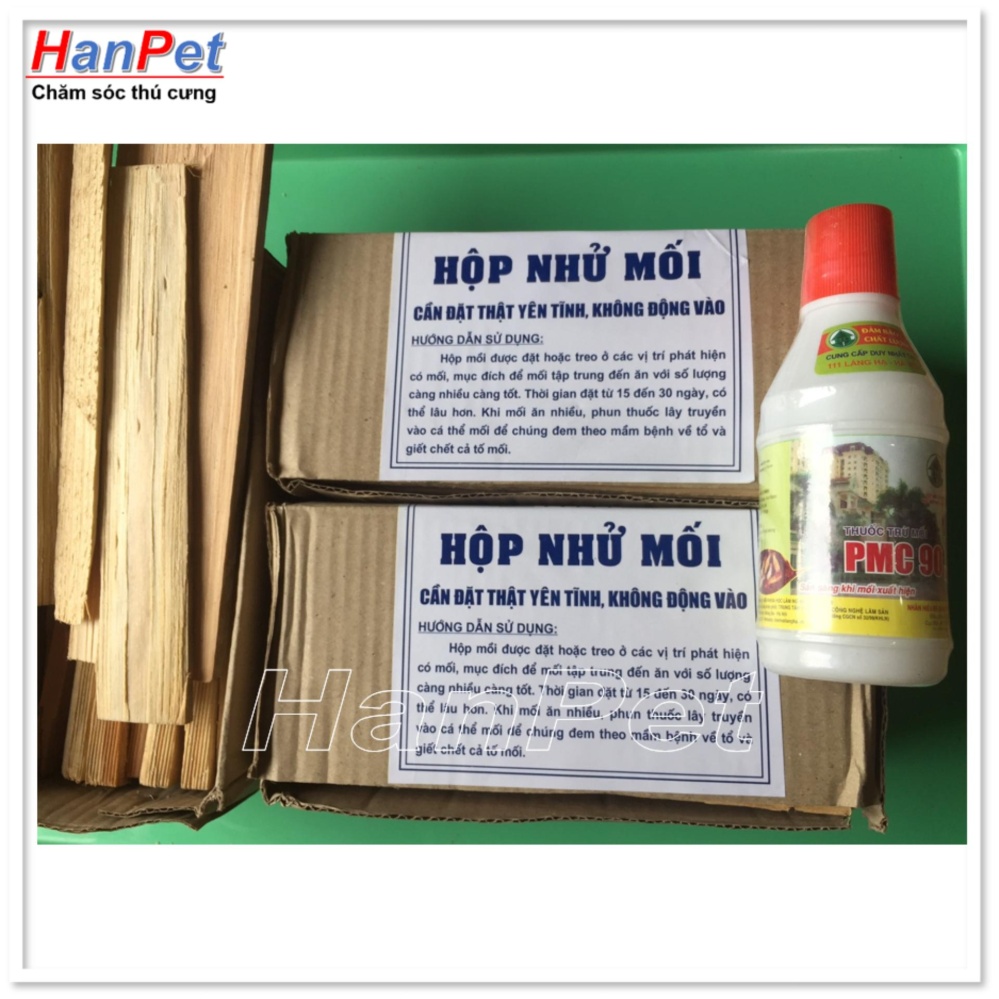 Combo diệt mối sinh học pmc: 2 hộp nhử mối + 1 lọ diệt mối pmc 90 thuốc mối / thuốc diệt mối