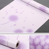 Combo 5m giấy dán tường họa tiết hoa bồ công anh tím khổ 45cm dễ dàng dán không cần keo