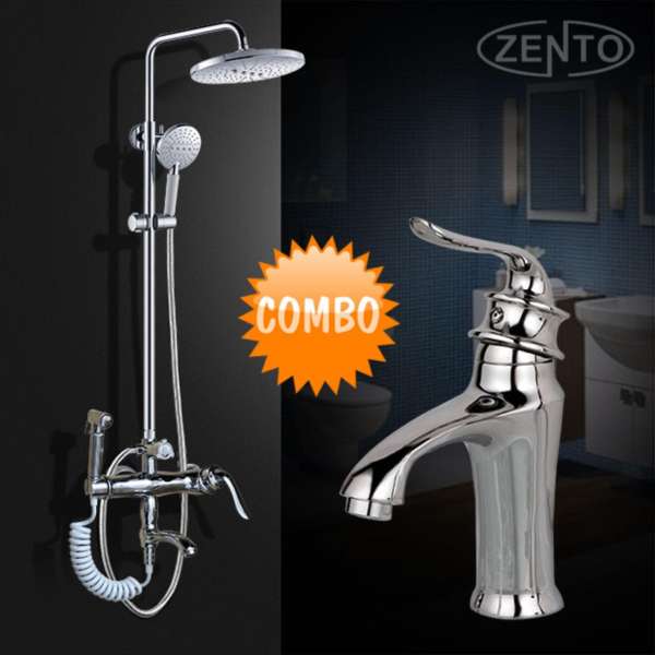 Combo sen cây & vòi lavabo Zento Classic KM108