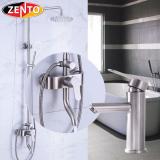 Combo sen cây và vòi lavabo inox304 zento KM107