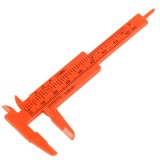 Comebuy88 Orange 80mm Mini Plastic Sliding Vernier Caliper Gauge Measure Tool Ruler- - intl