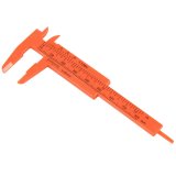 Comebuy88 Orange 80mm Mini Plastic Sliding Vernier Caliper Gauge Measure Tool Ruler- - intl