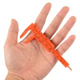 Comebuy88 Orange 80mm Mini Plastic Sliding Vernier Caliper Gauge Measure Tool Ruler- - intl