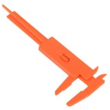 Comebuy88 Orange 80mm Mini Plastic Sliding Vernier Caliper Gauge Measure Tool Ruler- - intl