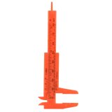 Comebuy88 Orange 80mm Mini Plastic Sliding Vernier Caliper Gauge Measure Tool Ruler- - intl