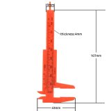 Comebuy88 Orange 80mm Mini Plastic Sliding Vernier Caliper Gauge Measure Tool Ruler- - intl