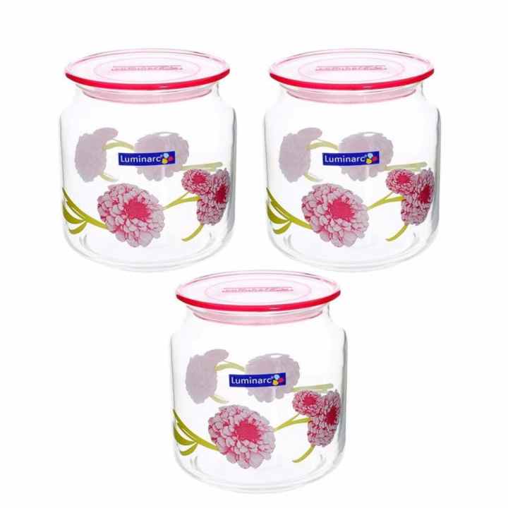 Bộ 3 hủ thủy tinh Luminarc Rondo Dahlia 500ml_J6782