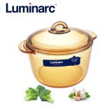 Nồi thủy tinh cao cấp Luminarc Vitro Amberline Granite 3L (Đáy mới chống trượt) + Tặng bình thủy tinh Luminarc Quadro 1100ml