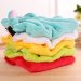 Coral Velvet Bamboo Charcoal Fiber Absorbent Cartoon Hand Towel yellow dusk - intl