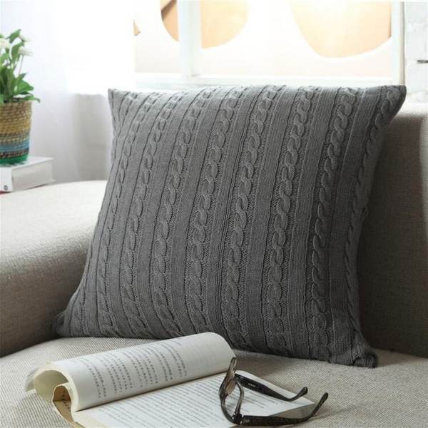 Cotton Dệt Kim Vỏ Gối Nằm Gối Có Thể Giặt Ghế Sofa Xe Đệm Tay Áo Gối Ném Gối Có Trang Trí Nội Thất Văn Phòng Phòng 45x45 cm-quốc tế