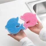 Sáng tạo 2 cái Cá Heo Khử Bọt Biển Vệ Sinh Nhà Bếp Dishcloth-quốc tế