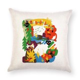 Creative Capital Letter B Throw Pillow Case Waist Cushion Hold Pillow Cover Halloween Decorative - intl