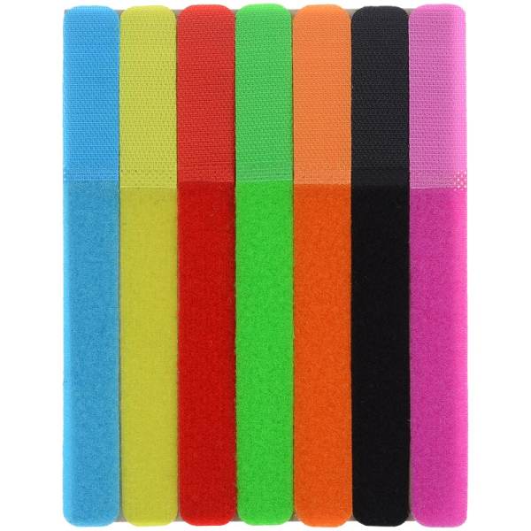 CT-01 Velcro Tape Wires Cables Cords Management Organizer - Multi-Colored (7PCS) - intl
