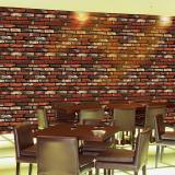 Cuộn 5m giấy dán tường Gạch viên đỏ