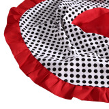 Cute BowKnot Dot Women Kitchen Restaurant Bib Cooking Aprons With Pocket