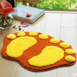 Cute Flocked Bath Rug Non-slip Bathroom Carpet Shower Floor Mat Pads