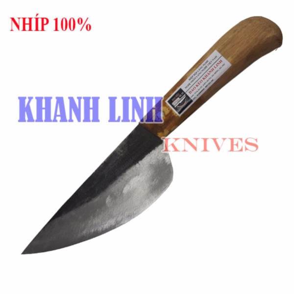Dao bầu (dao lọc thịt) nhà bếp cán cong Khánh Linh - Đa Sỹ làm bằng nhíp 100% (KL-DBN01)