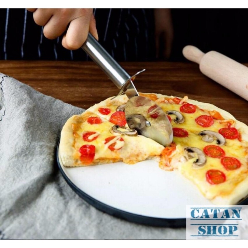 Dao cắt pizza inox cao cấp, cắt bột, cắt fondant, siêu tiện dụng GD32-Dpizza