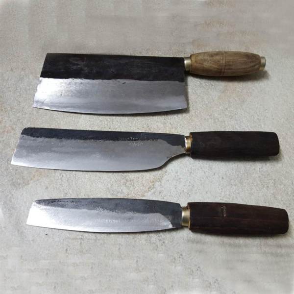 Dao nhà bếp, Bộ dao nhà bếp số 3 Đa Sỹ (dao phở thái, dao bài thái, dao chuối bột)(Đen)- Dao Khánh Linh