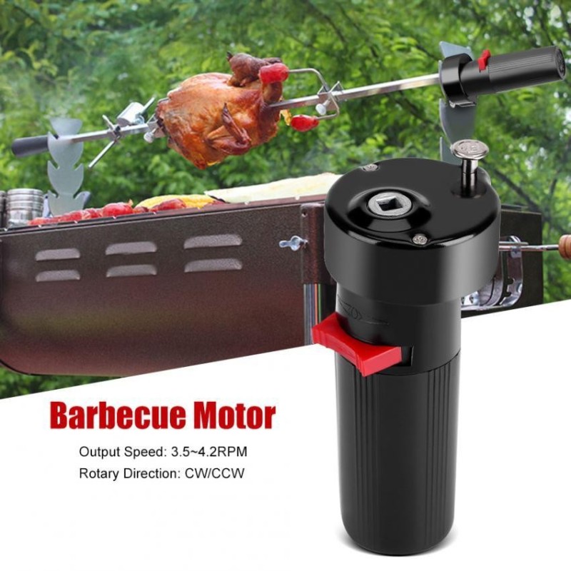DC 1.5V D Size Battery Powered Solid Barbecue Grill Rotator Motor BBQ Roast Bracket Accessory - intl