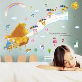 Decal dán tường bé học dàn piano XL7155