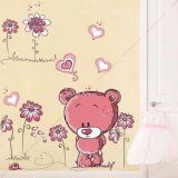 Decal dán tường gấu hồng nhỏ EB101