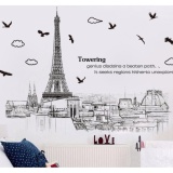 Decal dán tường Tháp Eiffel Sticker Tranh Dán Tường - Decal dán tường trang trí phòng khách, trang trí quán cafe, trang trí shophouse