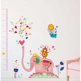 Decal dán tường voi phun nước hồng
