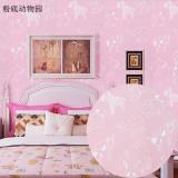 5m decal giấy dán tường vườn thú hồng r