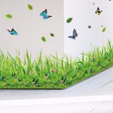 Decal trang trí chân tường khu vườn hoa bướm cho bé XL7180
