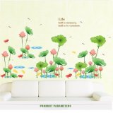 Decal trang trí dán tường hình hoa sen AM9227