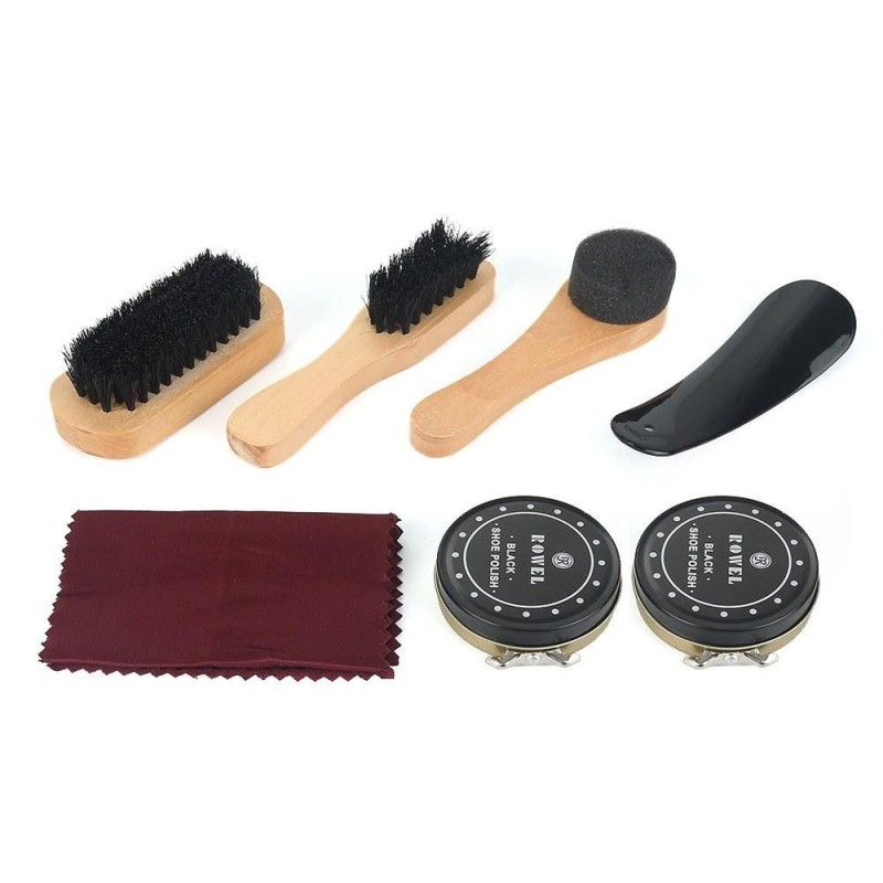 Deluxe Shoe Care Kit Polish Brush Shine Kit for Boots Shoes Sneakers Cleaning - intl