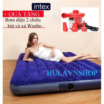 Đệm hơi Intex 203x152x22 tặng kèm bơm điện 2 chiều