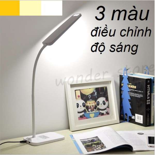 Đèn bàn làm việc LED 3 màu điều chỉnh độ sáng pin 1500mAh