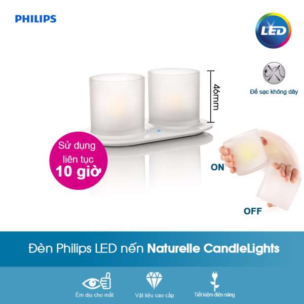 Đèn bàn LED Nến Philips Naturelle CandleLights