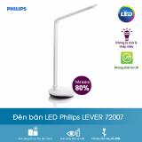 Đèn bàn LED Philips LEVER 72007 (Bạc)