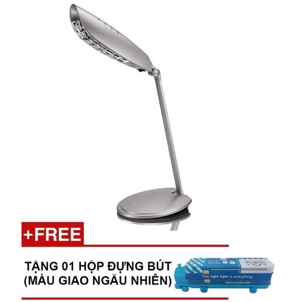 Đèn bàn Philips 30507 Eco EYEFI 1x18W (Xám) + Tặng 1 hộp bút Philips