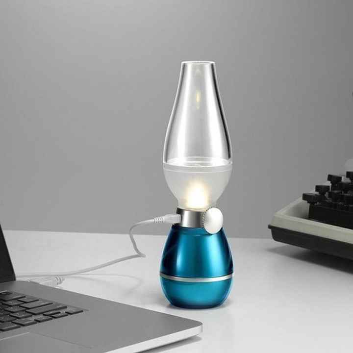 Đèn LED kiểu đèn dầu không khói cảm ứng khi thổi (đỏ)( thổi tắt, thổi bật )