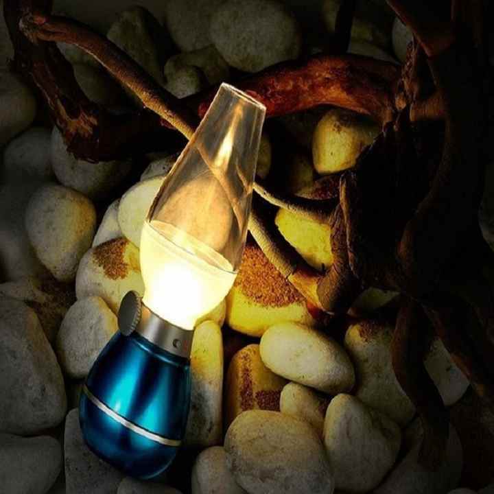 Đèn dầu không khói cảm ứng khi thổi LED (Xanh lá cây)