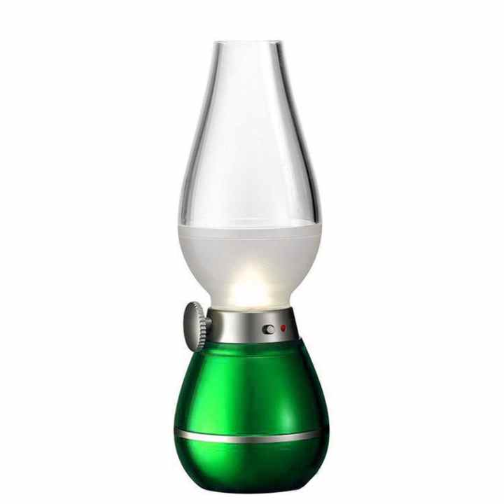Đèn dầu không khói cảm ứng khi thổi LED (Xanh lá cây)
