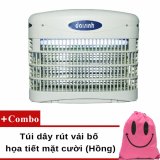 Đèn diệt côn trùng Đại Sinh DS-D82 (Xám) + Túi du lịch du lịch dây rút họa tiết cá mắt to)